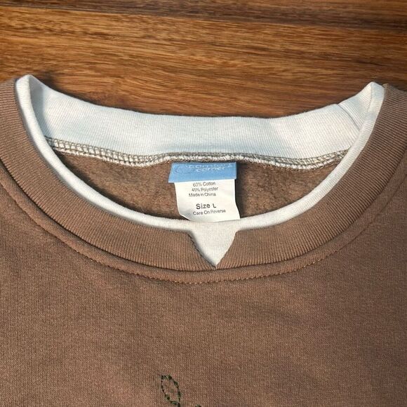 Vintage comfort corner 90s grandma heart embroidered sweatshirt - Picture 6 of 9